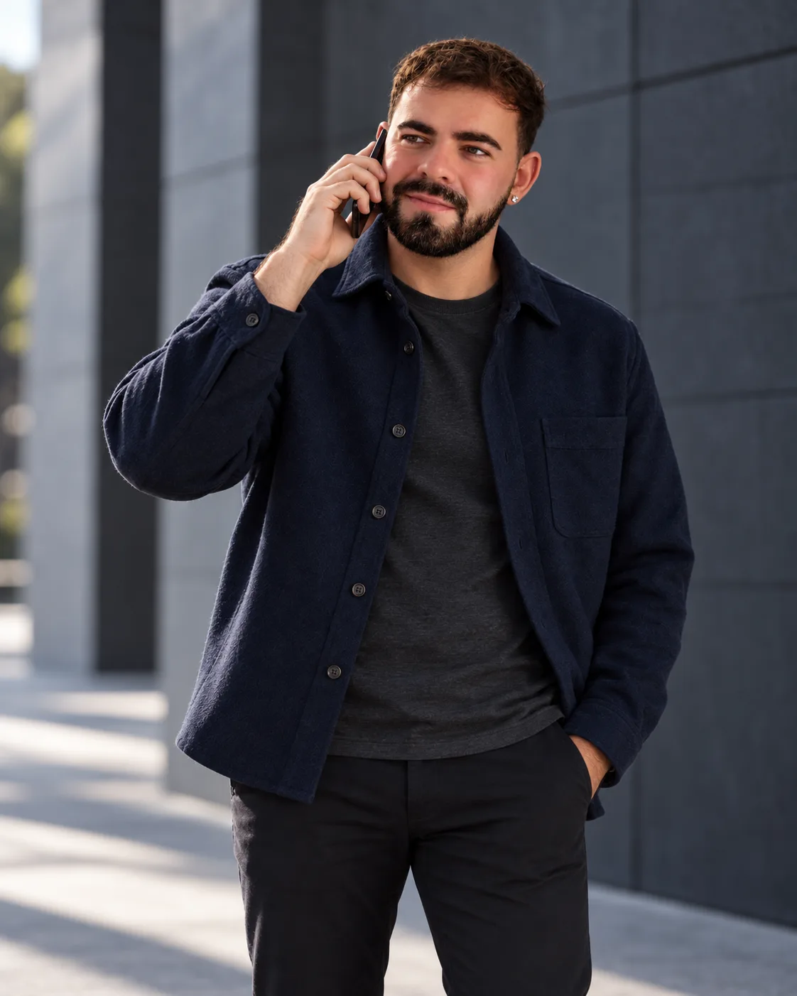 James Tandy on the phone